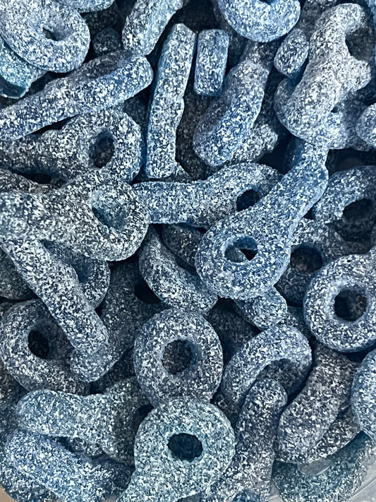 Tétines bleues framboise sucrées - 100G